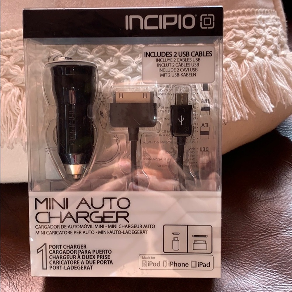 Mini auto charger/ iPhone case